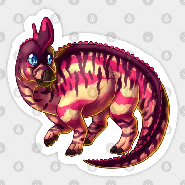 Lambeosaurus Sticker by cometkins